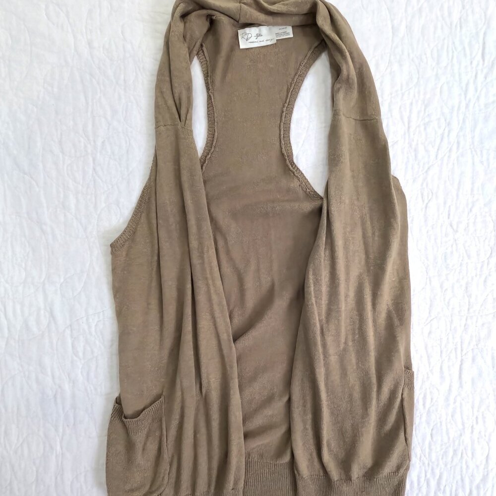 RD Style Sleeveless Beige Tunic